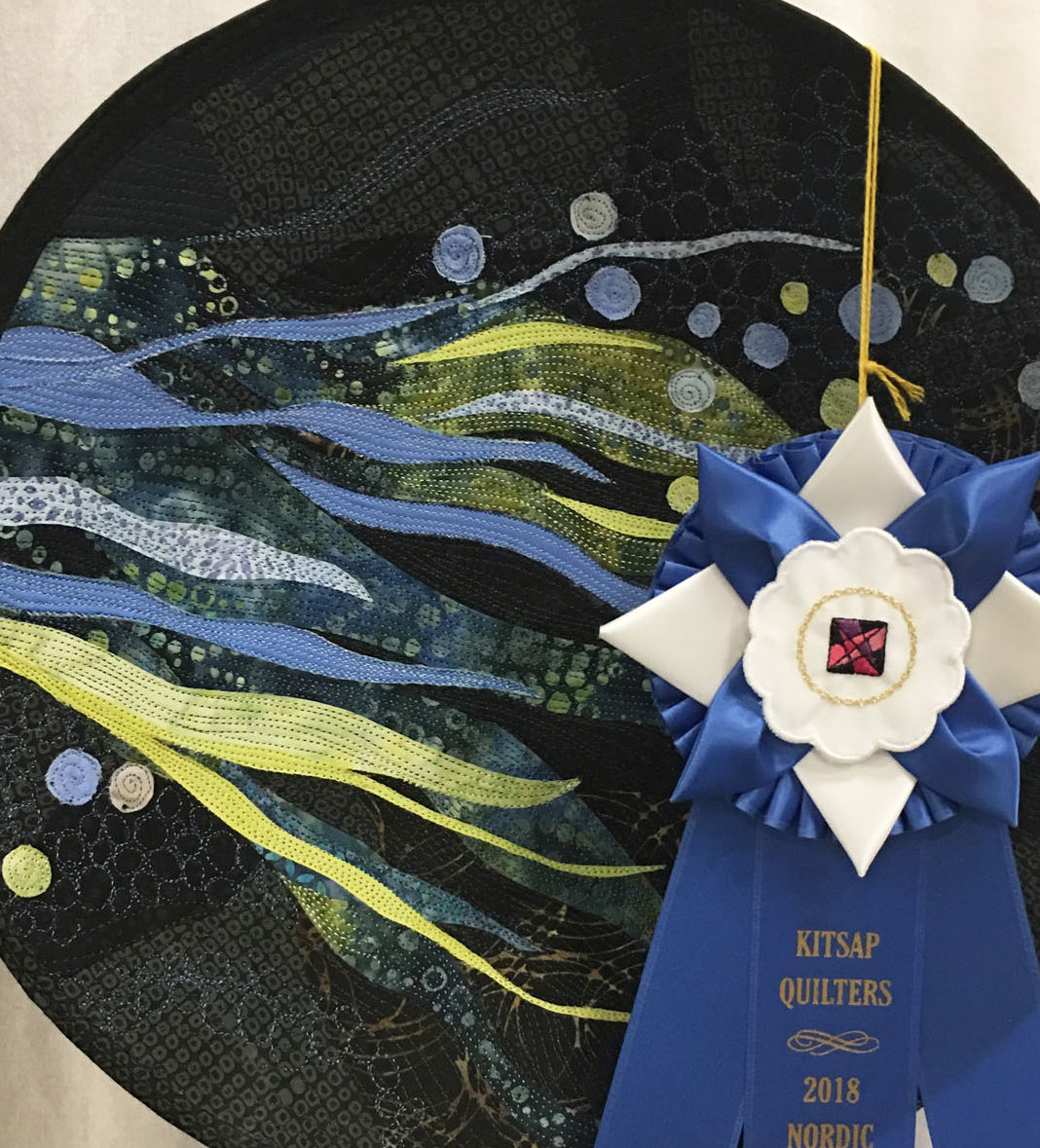 1005 “Into the Deep” by Carol Michel, 1st place Miscellaneous Category, 2018 Kitsap Quilt Show