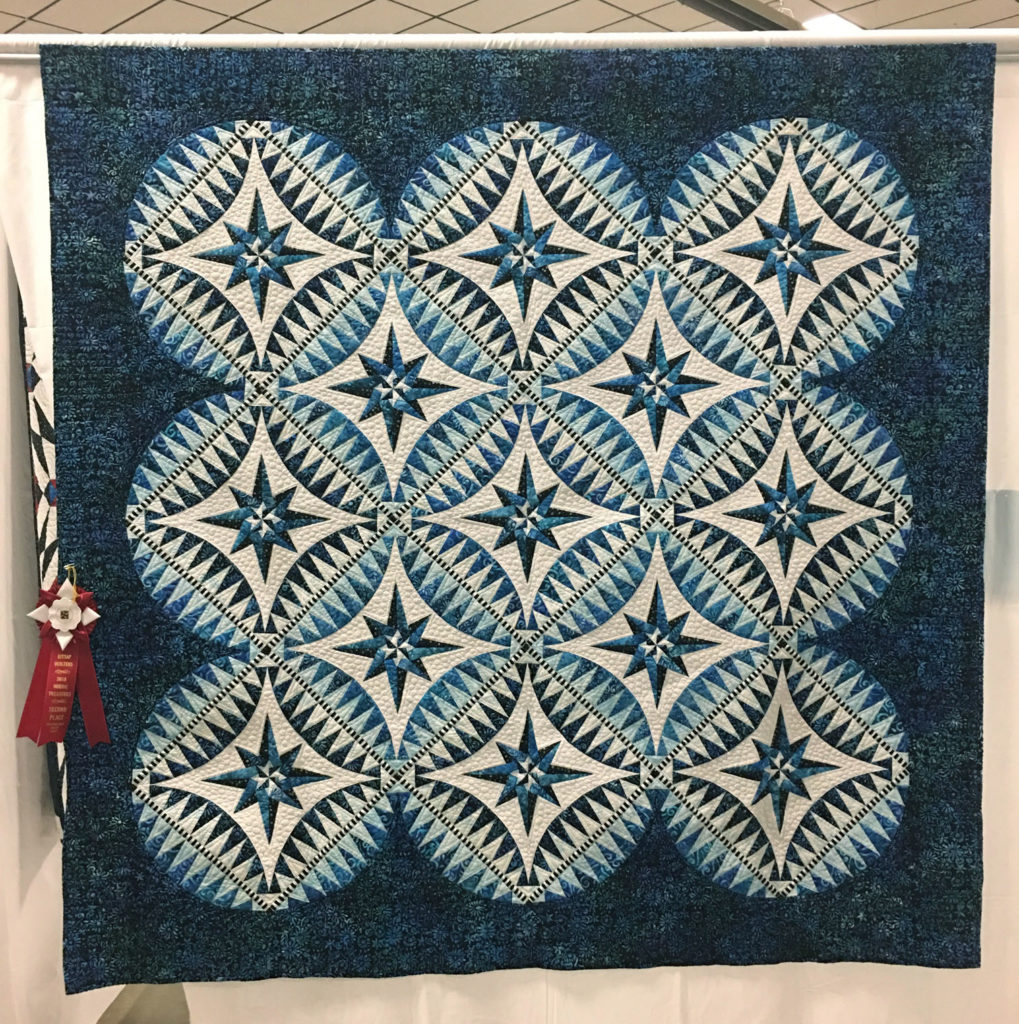 422 “Something Blue” by Becky Rico, quilted by Teresa Silva, 2nd Place Med/Lg Group Quilt, 2018 Kitsap Quilt Show